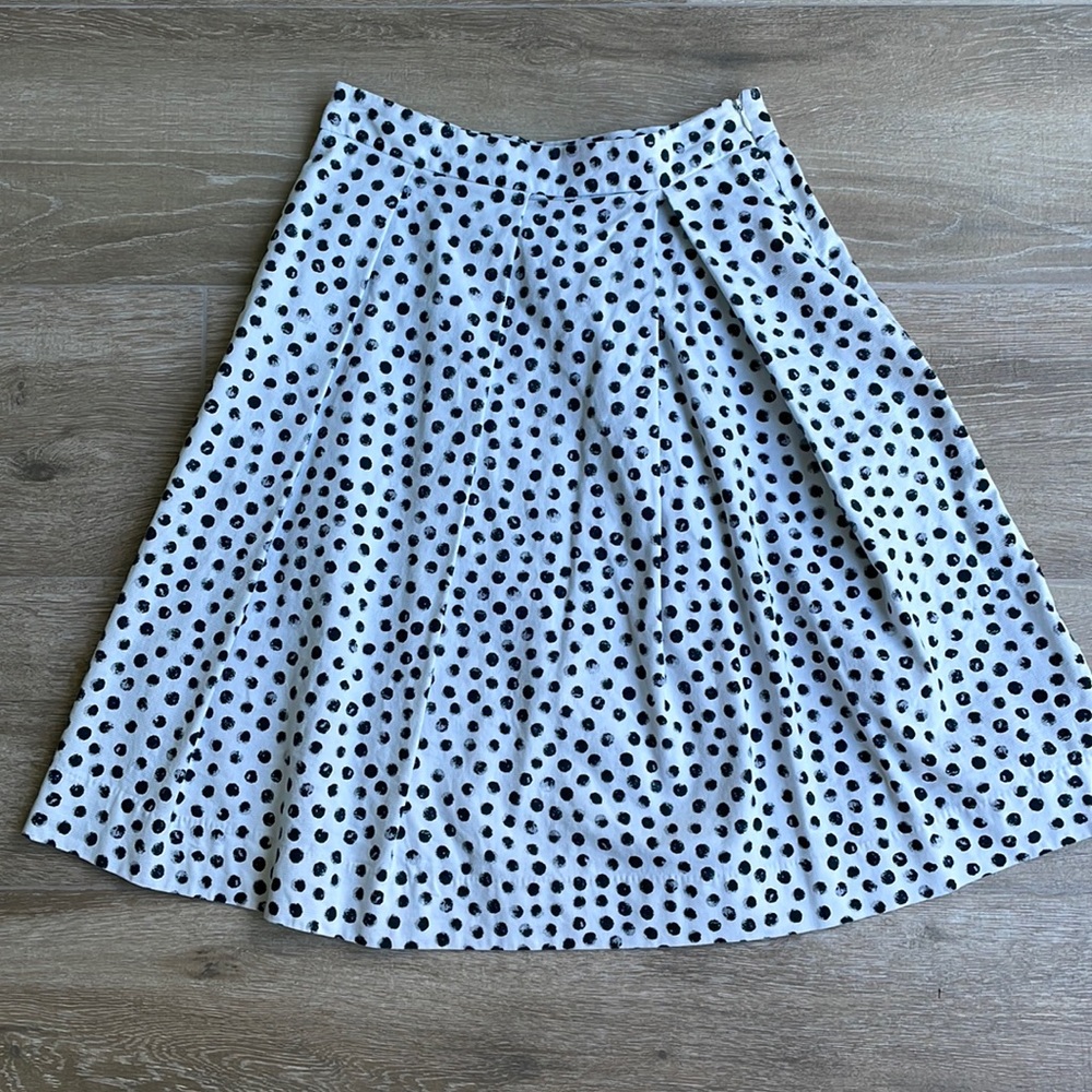 WHO What Wear Black and White Polka Dot Skirt - Size 4